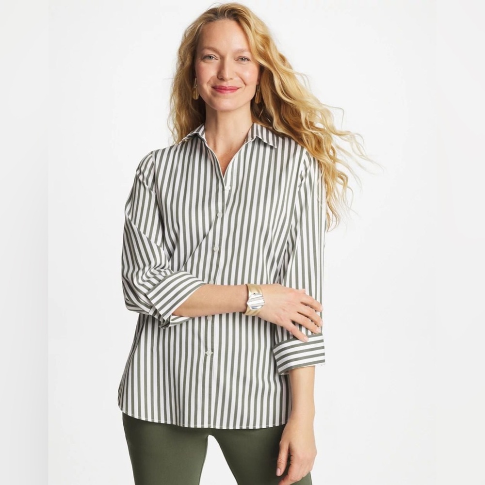 Chico's No Iron™ Stretch Striped Shirt
